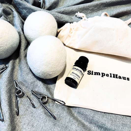 Wool Dryer Ball Laundry Set