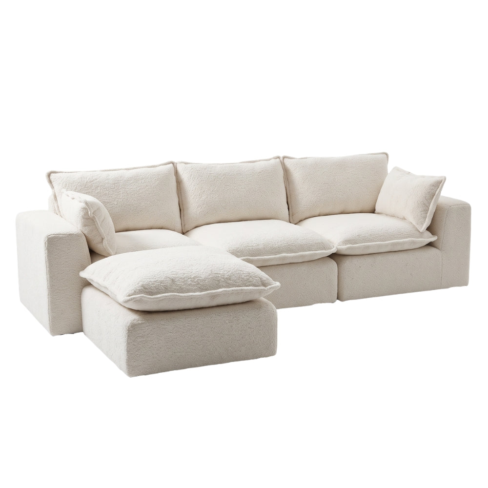 Noosa Modular Sofa with Ottoman – Cloud White