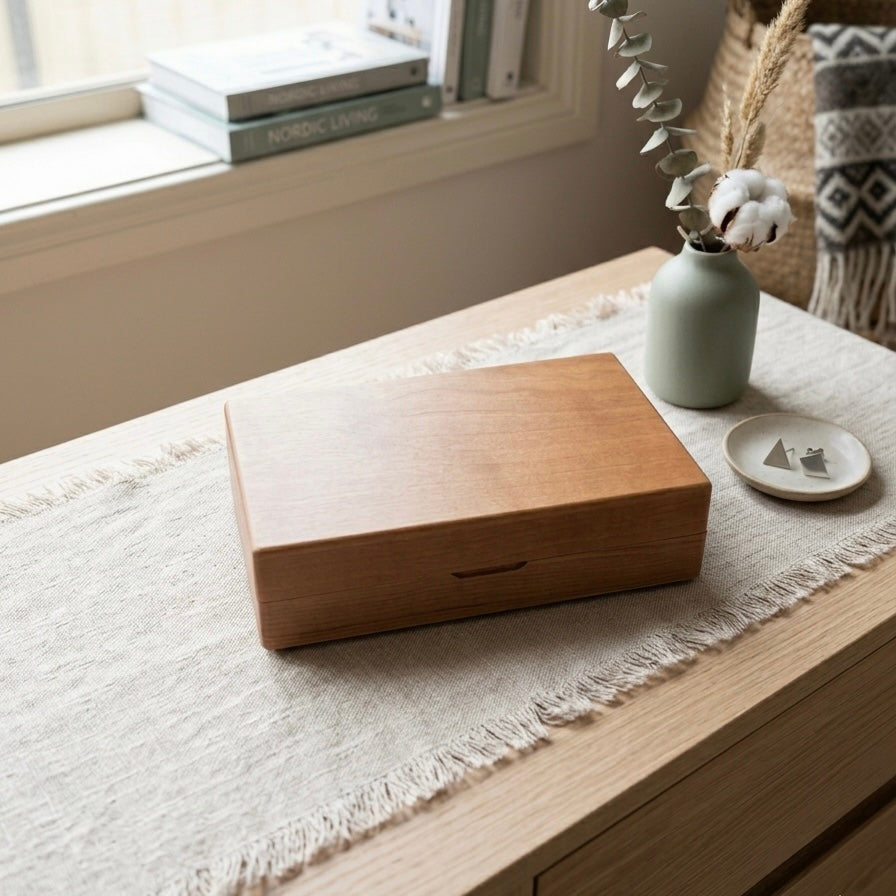 Square Wooden Jewelry Box