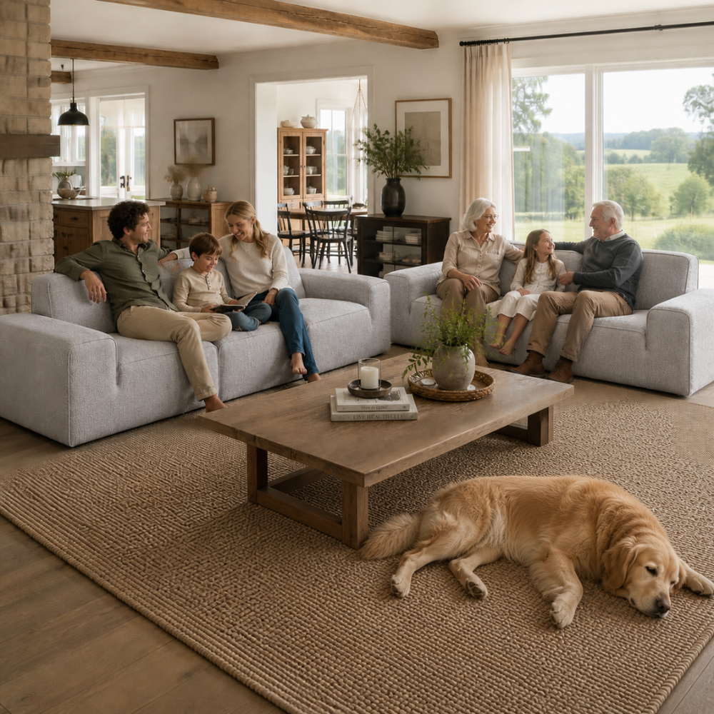 Kubus 3-Seater Sofa – Silver