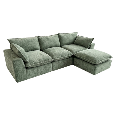 Noosa Modular Sofa with Ottoman – Olive Green
