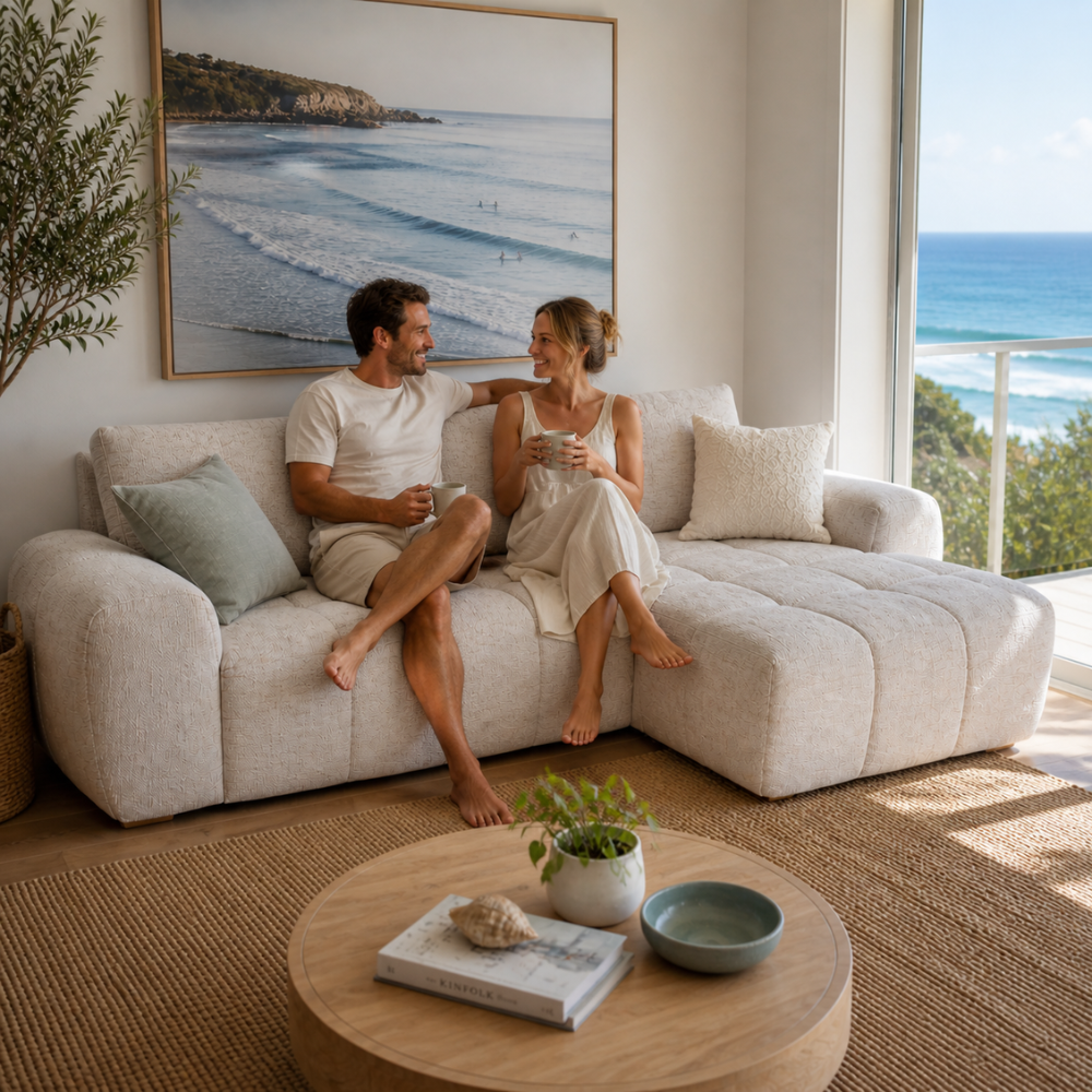 Rhythm Modular Sofa with Right Chaise – Silver