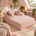 Soma Chaise Lounge Sofa – Blush Pink Corduroy