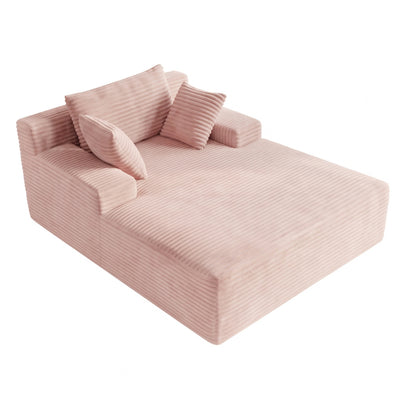 Soma Chaise Lounge Sofa – Blush Pink Corduroy